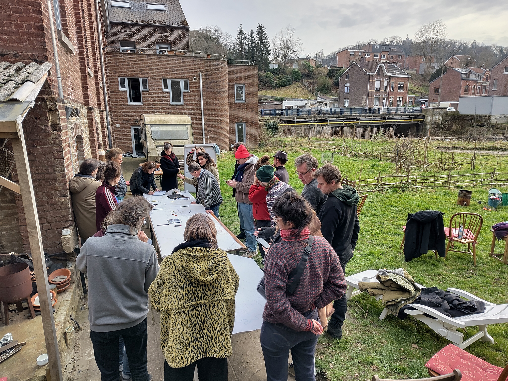 En workshop à Nessie, Nessonvaux, le long de la Vesdre